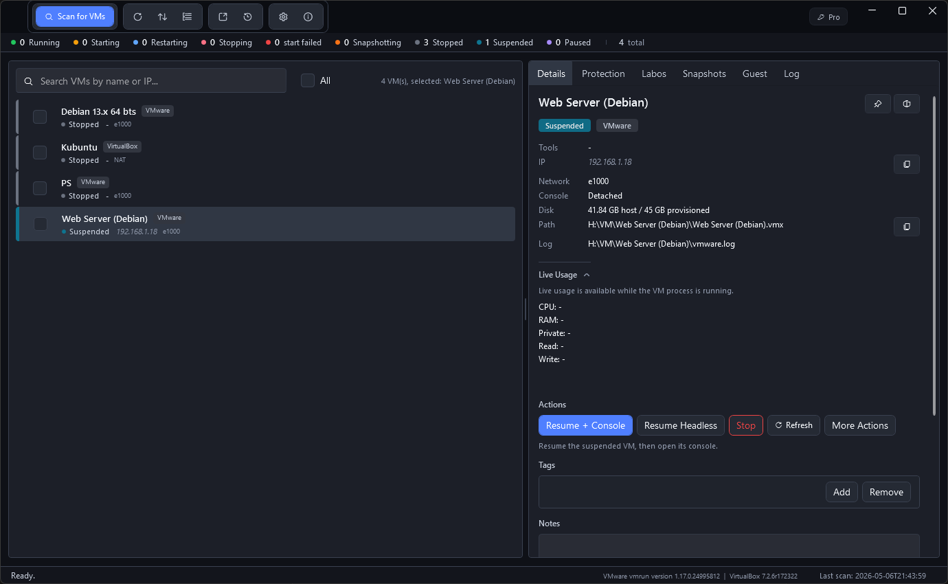Capture VMANAGER 5